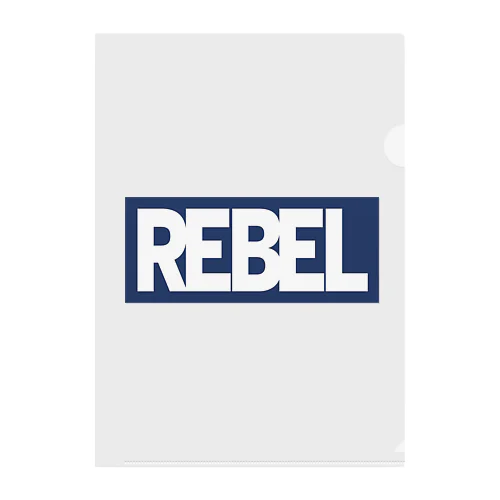 REBEL BLUE Clear File Folder