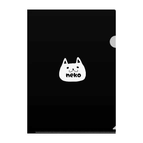 モノクロneko Clear File Folder