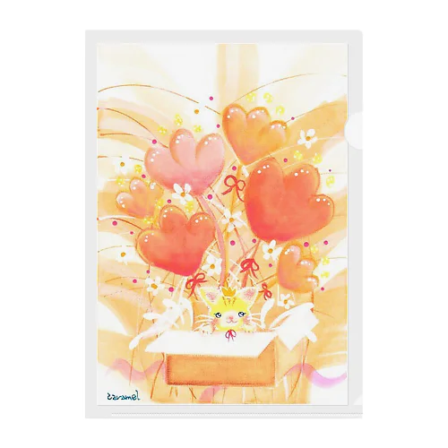 cat prince orange Clear File Folder