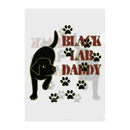 Black Lab Daddy　ブラックラブラドール クリアファイル