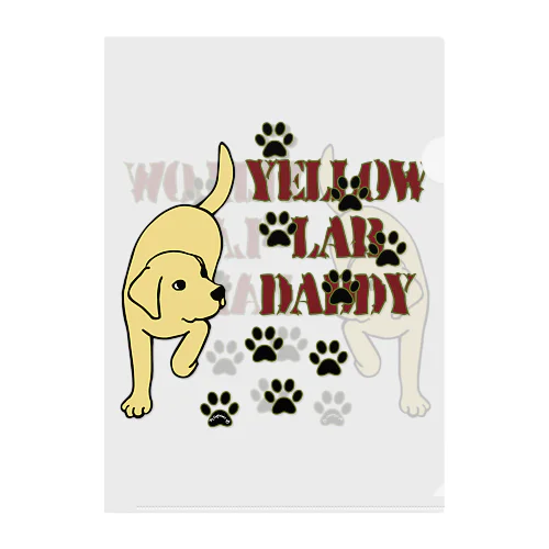 Yellow Lab Daddy　イエローラブラドール クリアファイル