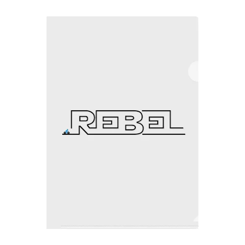 REBEL LINE BLACK Clear File Folder