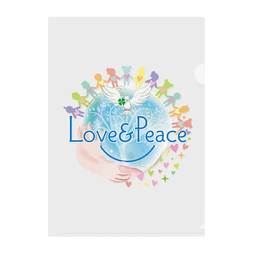 Love＆Peaceキッズ用ロゴ Clear File Folder