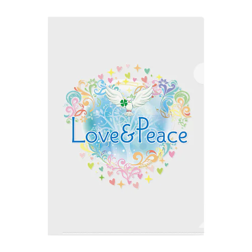 Love＆Peace大人用ロゴ クリアファイル