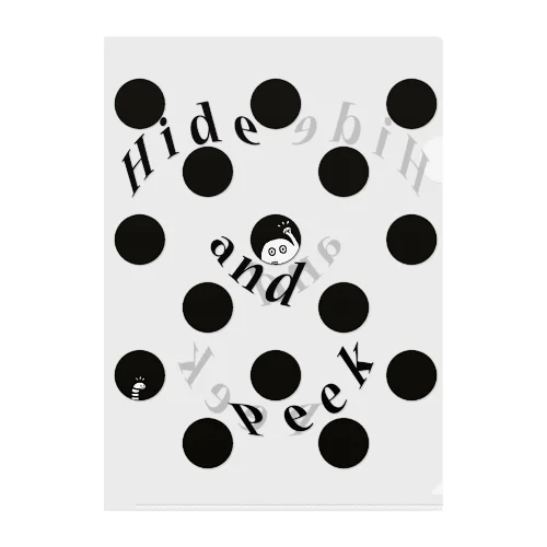 H&P in a dot（水玉柄の中） Clear File Folder