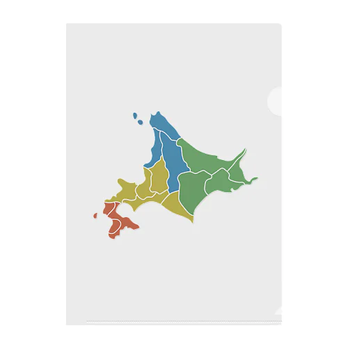 北海道区分地図 Clear File Folder