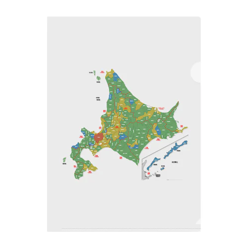 北海道179市町村地図 クリアファイル