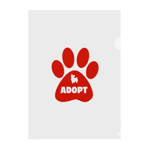 Adopt a dog 犬 を 養子 に する Clear File Folder