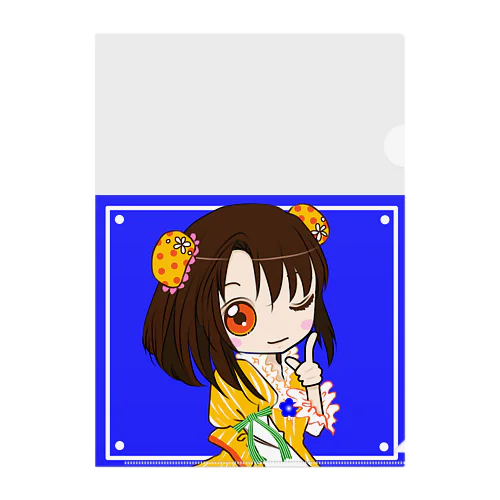 向日葵色の乙女🌻*blue Clear File Folder