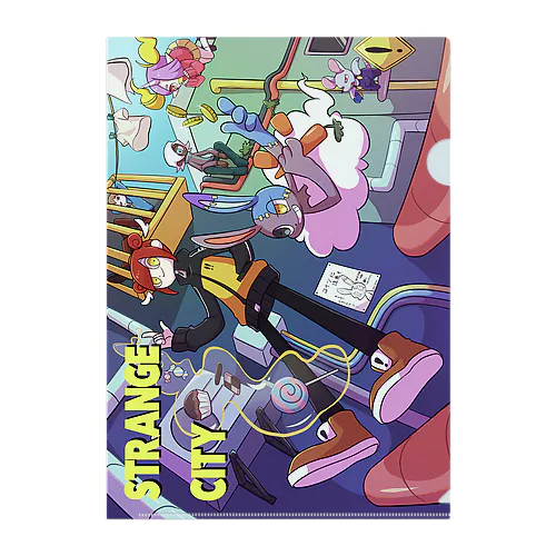 STRANGE CITY Clear File Folder