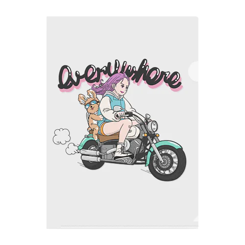 【girl】biker2 Clear File Folder