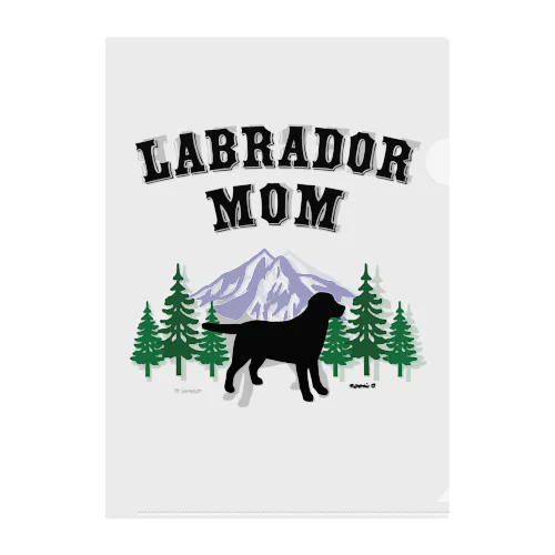 Labrador Mom （ブラックラブラドール） Clear File Folder