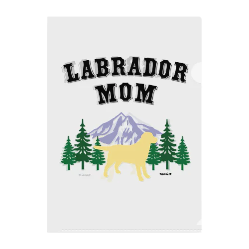 Labrador Mom （イエローラブラドール） Clear File Folder