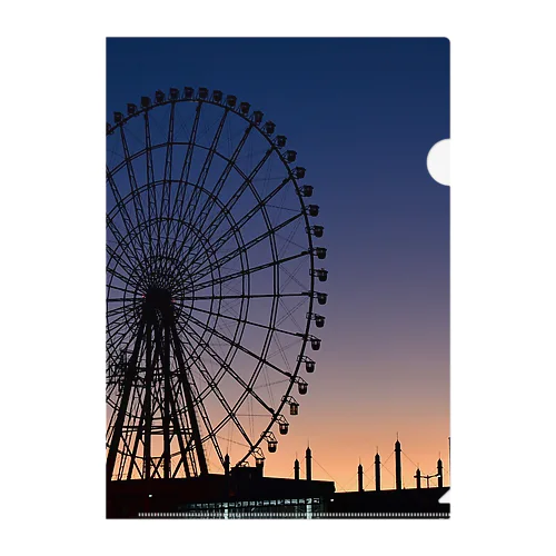 明け方の観覧車【風景】 Clear File Folder