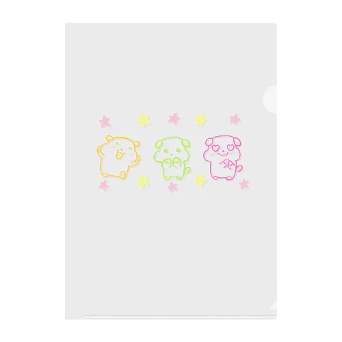 Colorful MAME Clear File Folder