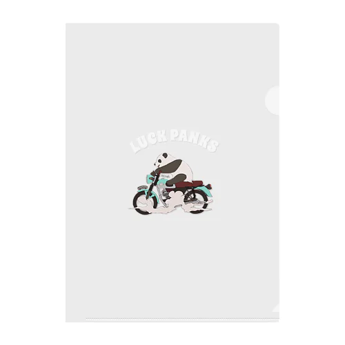 バイク乗りのパンダ Clear File Folder