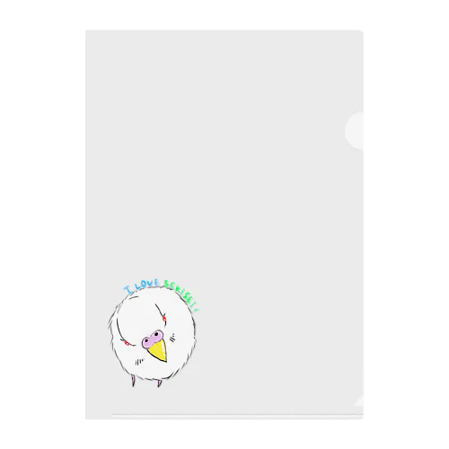 セキセイインコ アルビノ Clear File Folder