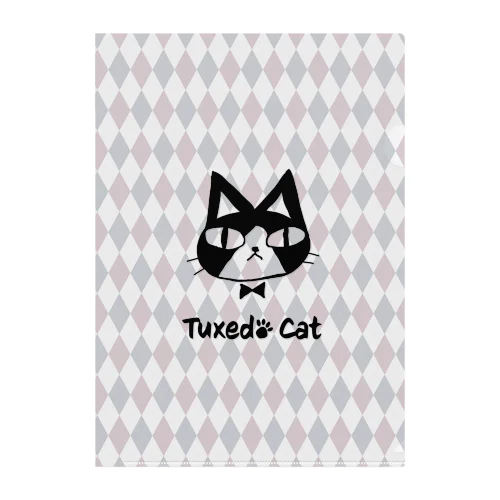 Tuxedo Cat Clear File Folder