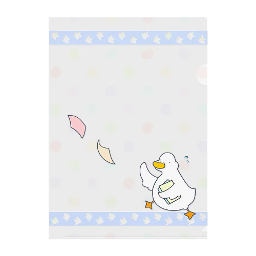 走るあひるくん Clear File Folder