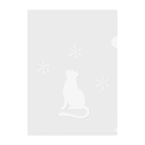 雪猫 Clear File Folder