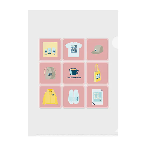TealBlueItems _Cube PINK Ver. クリアファイル