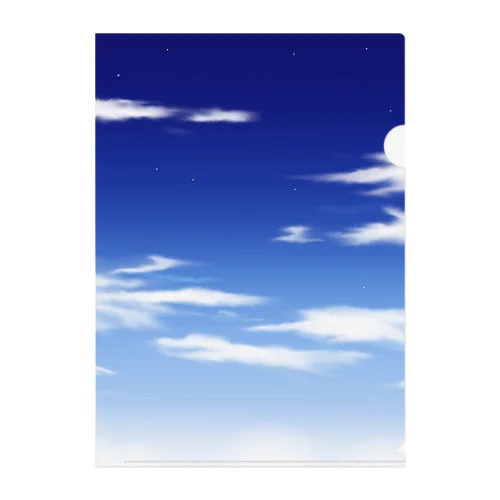 青空（手描き） Clear File Folder