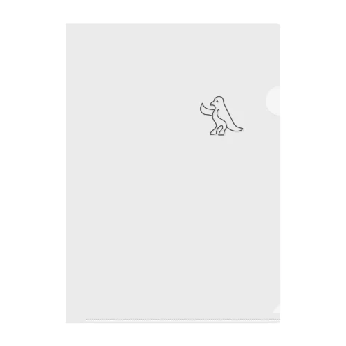 アナトリア象形文字　鳥（ワンポイント　グレー） Clear File Folder