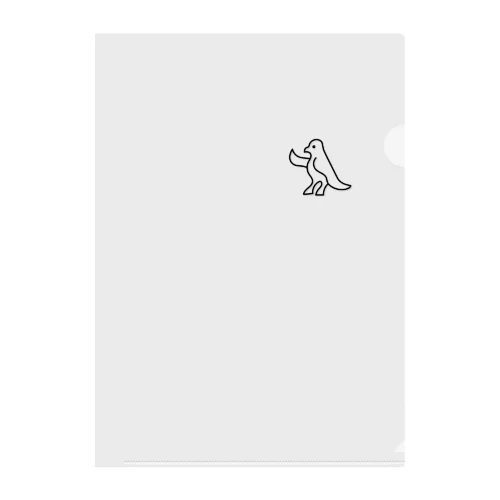 アナトリア象形文字　鳥（ワンポイント　黒） Clear File Folder