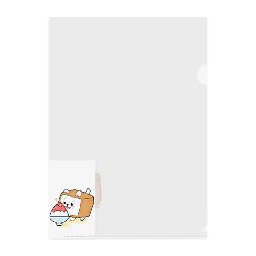 絹とろにゃんこ（夏バージョン） Clear File Folder
