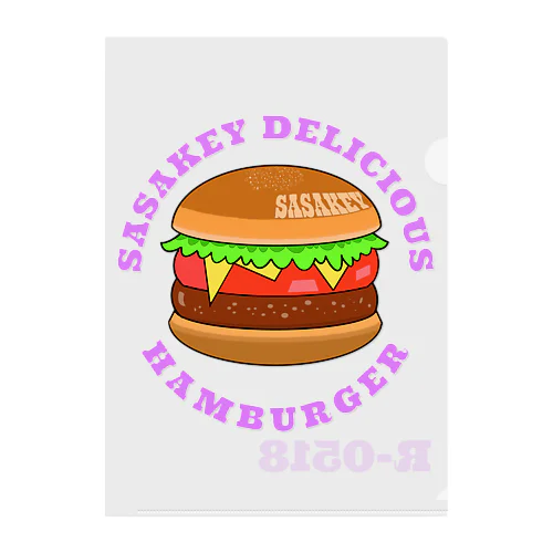 Burger『SASAKEY』 Clear File Folder