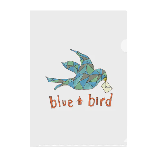 blue bird クリアファイル