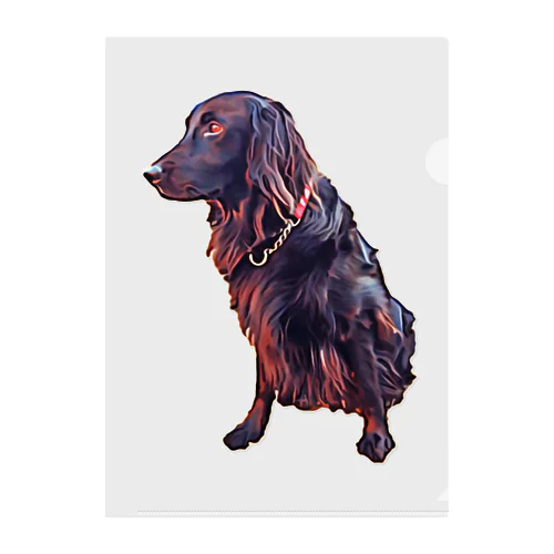 flatcoated retriever Clear File Folder