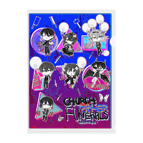 教会とその他葬式 グッズ Clear File Folder