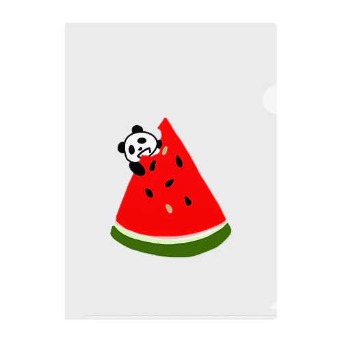 スイカ★パンダ Watermelon Panda Clear File Folder