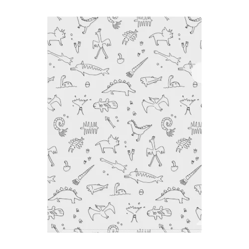 ウキウキ古代生物 Clear File Folder