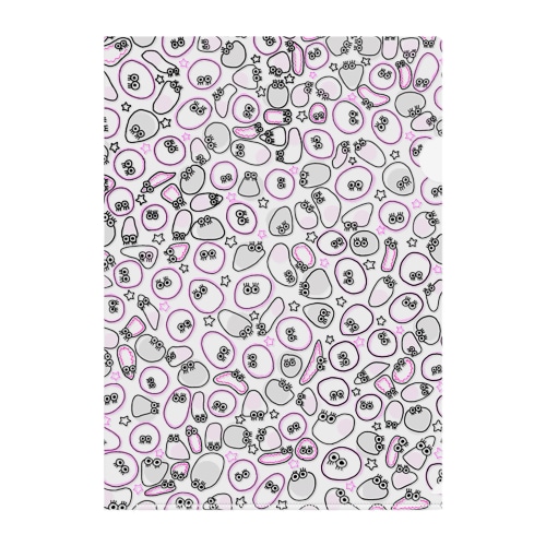 Gaa pink Clear File Folder