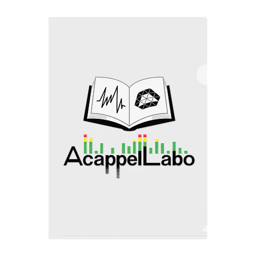 AcappelLaboロゴ　縦 Clear File Folder