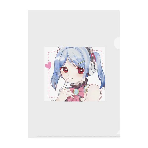 猫井めるちゃんぐっず🐈 Clear File Folder