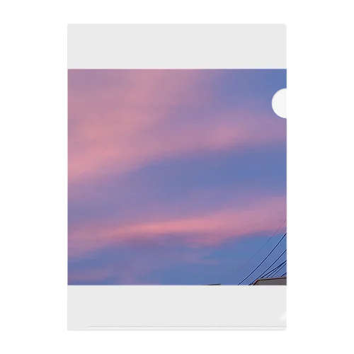 ピンクの空 Clear File Folder