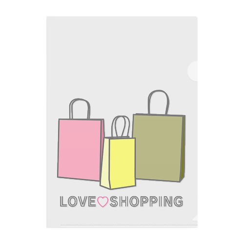 紙袋 LOVE SHOPPING Clear File Folder