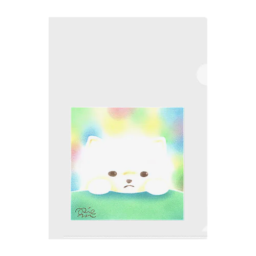 「ふわふわわんこ」ミズノ リエ Clear File Folder