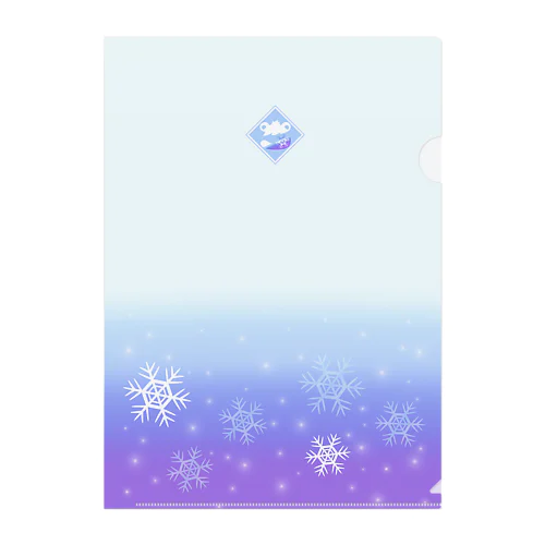 吹雪くんのふんわり雪 Clear File Folder