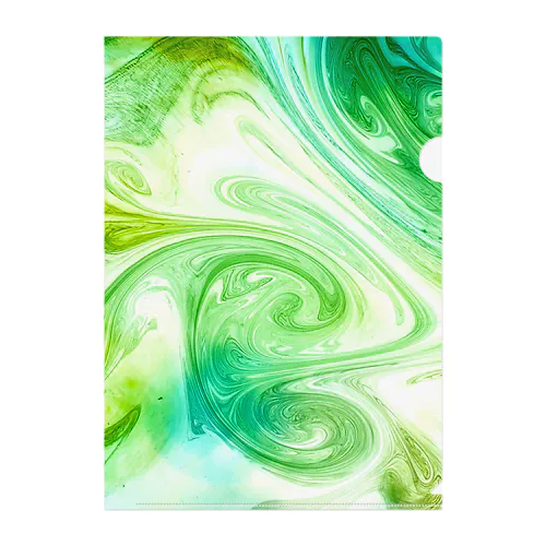 #001 green water Clear File Folder