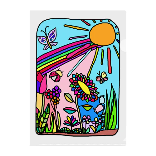 お花畑 Clear File Folder