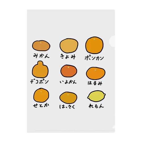 みかん Clear File Folder
