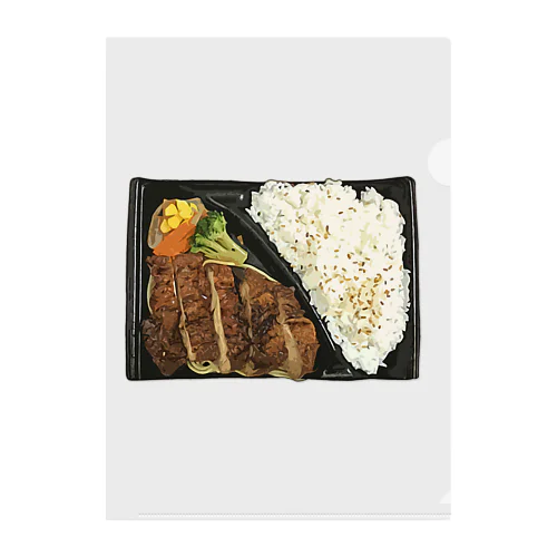 チキンソテー弁当 Clear File Folder