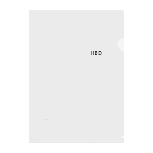 さりげないハピバ・HBD Clear File Folder