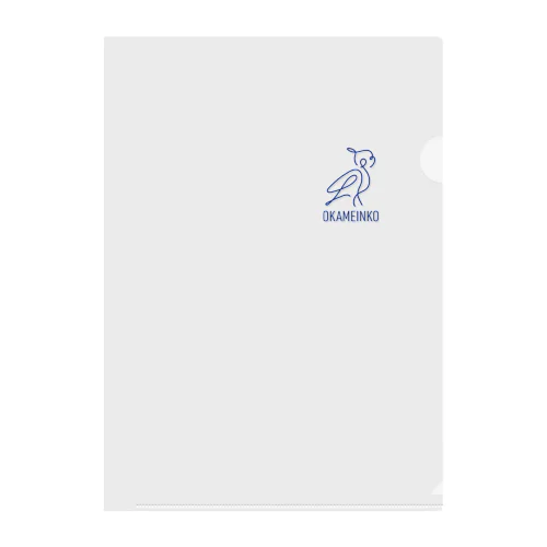 ペンで描いたオカメ Clear File Folder