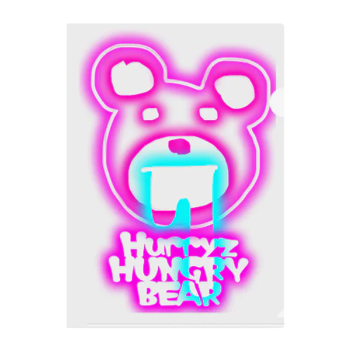 Hurryz HUNGRY BEAR ネオンサイン クリアファイル