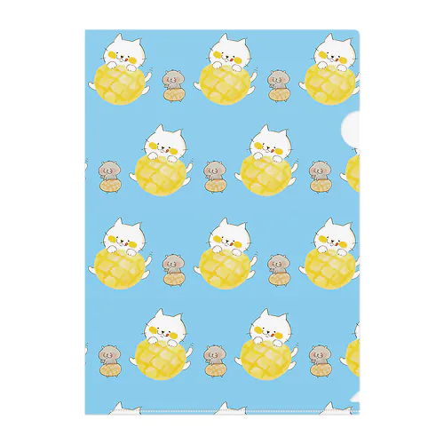 ニコとチュウタ(メロンパン) Clear File Folder